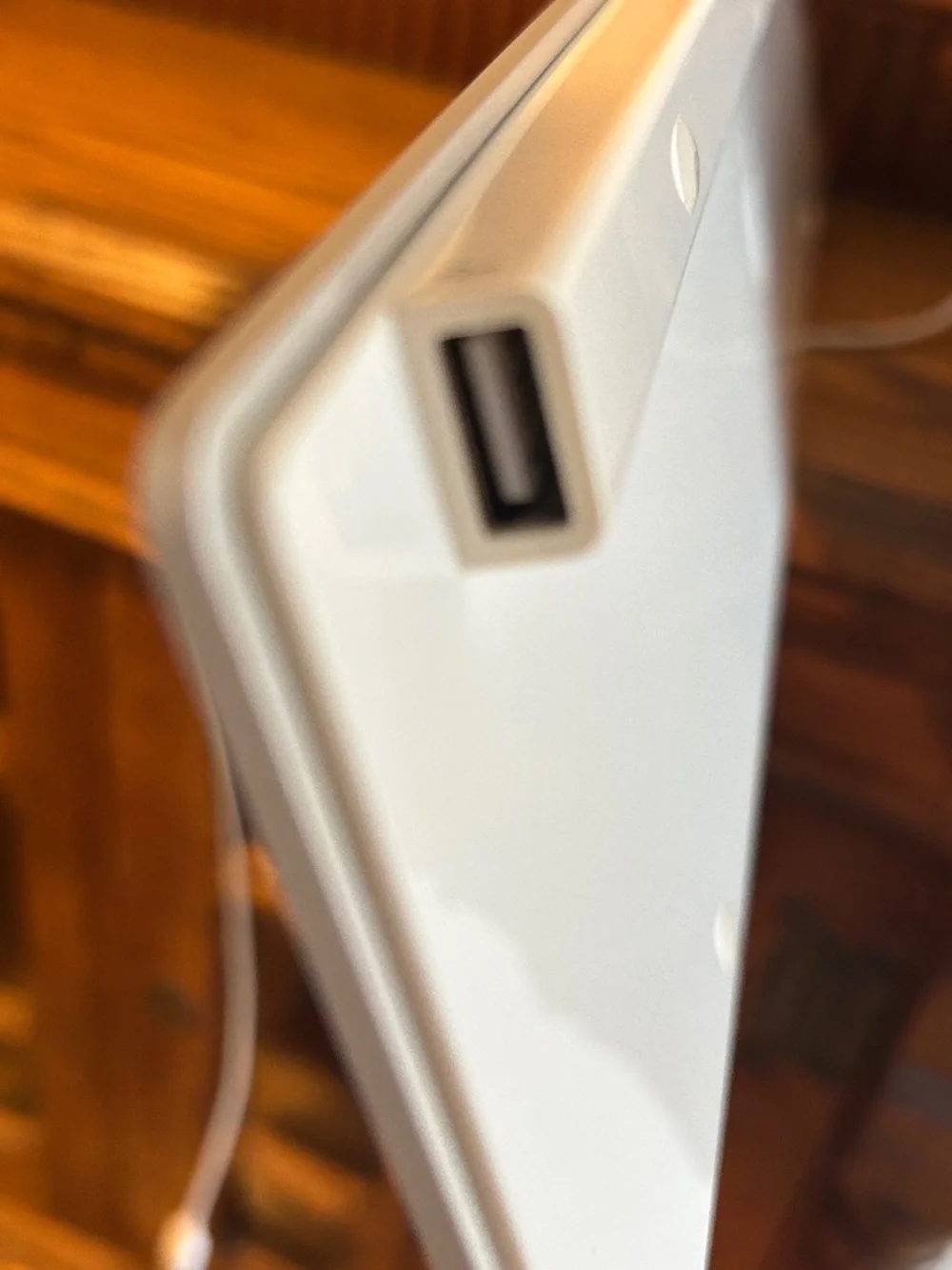 Apple Mac Wired A1243 Slim Aluminum Keyboard w/ 2 USB Ports - Tested, Working
